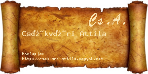 Csákvári Attila névjegykártya